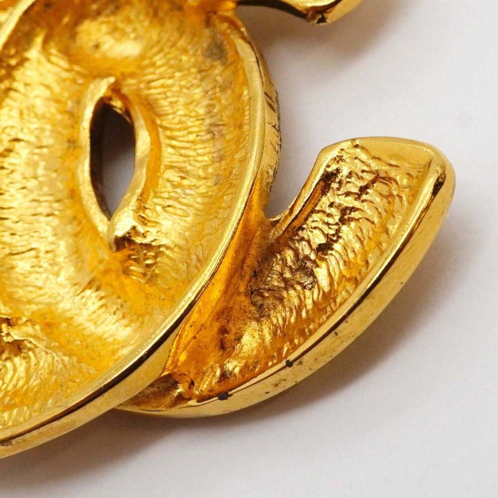 CHANEL Gold Logo Earrings - Picture 8 of 9